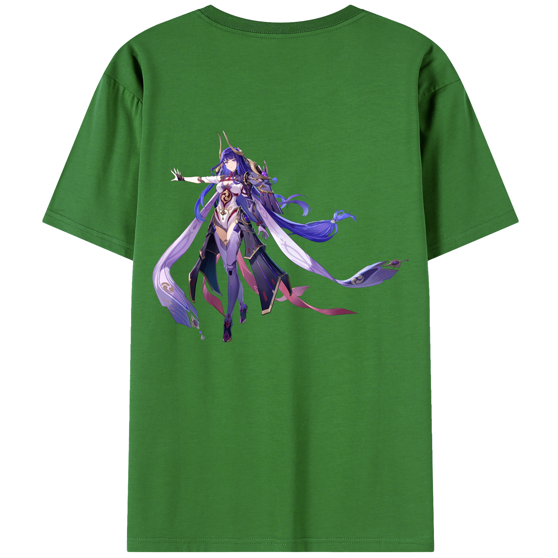 げんし神 雷電将軍 らいでんしょうぐん genshin Raiden Shogun レディース半袖Tシャツ(バックプリント)